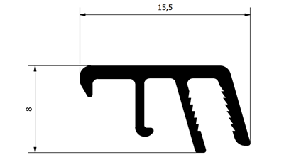 AWP 404 Top/Side GL 8x16 - 6000 mm